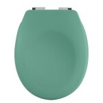 Abattant wc thermo dur avec frein de chute neela vert mat - charnires abs chrom spirella