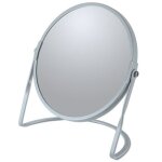 Miroir grossissant sur pied acier akira bleu glac mat spirella