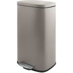 Spirella poubelle à pédale de cuisine grande capacité acier akira 50l taupe mat Spirella poubelle à pédale de cuisine grande capacité acier akira 50l taupe mat