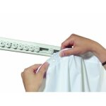Barre de rideau de douche - spirella - surprise - blanc - 5 patins