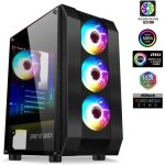Spirit of gamer boitier pc rogue vi - gamer - 4 ventilateurs led argb - msi mystic - asrock 3pin - noir ...