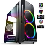 Spirit of gamer ? deathmatch 3 - boitier pc gamer matx - itx ? 2 ventilateurs led argb 120mm - asus aura ...