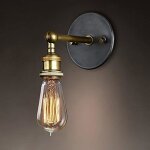 Splink rétro luminaire applique murale e27 - style industriel - réglable - finition de laiton Splink rétro luminaire applique murale e27 - style industriel - réglable - finition de laiton