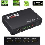 Splitter hdmi - moonmini - 1x4 - 1080p full hd - compatible 3d - 4 ports