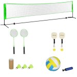 Sportnow - ensemble set complet de badminton - pe - 510x103x155cm - multicolore