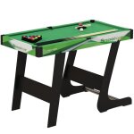 Sportnow table de billard pliable amricain compact avec accessoires 2 queues 16 billes traingle craie ...