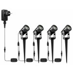 Spot dext�rieur � led cob luminea - noir - blanc chaud - 850 lm - 12 w