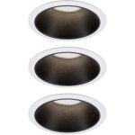 Paulmann 93402 cole coin spot encastrable jeu de 3 led 6 w blanc noir