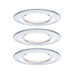 Spot encastrable - paulmann - nova - 3 led - 19. 5 w - ip44 - chrome brillant