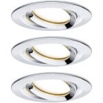 Paulmann nova plus spot encastrable pour salle de bains jeu de 3 led led 20. 4 w ip65 chrome