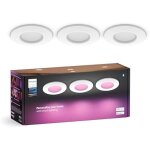 Spot encastr� - philips hue - pack de 3 - 90mm - led multicolore - compatible alexa - a +