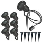 Spots extérieurs avec piquet x6 - pour ampoule led gu10 - câble 1m50 - Éclairage de jardin à piquer - ... Spots extérieurs avec piquet x6 - pour ampoule led gu10 - câble 1m50 - Éclairage de jardin à piquer - ...