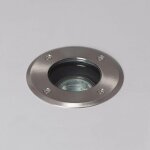 Spot ext�rieur rond inox encastrable au sol pour gu10 argent�