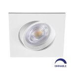 Spot led encastrable 3en1 carr� blanc 7w ip20 dimmable