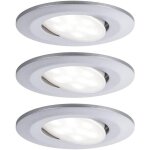 Spot led encastrable - paulmann - calla - 3x65w (195w) - ip65 - chrome mat anti - �blouissant