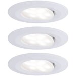 Paulmann calla spot led encastrable pour salle de bains jeu de 3 18 w ip65 blanc mat Paulmann calla spot led encastrable pour salle de bains jeu de 3 18 w ip65 blanc mat