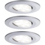 Spot led encastrable - paulmann - calla - 18 w - ip65 - chrome mat