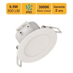 Spots led encastrable - spécial salle de bain - 6. 5w 500 lm 3000k ip65 Spots led encastrable - spécial salle de bain - 6. 5w 500 lm 3000k ip65