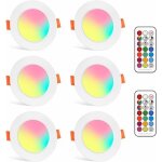 Spots led encastré 6w (équivalent 60w) découpe 68 - 85mm couleur rgb + blanc chaud 2700k rond dimmable ... Spots led encastré 6w (équivalent 60w) découpe 68 - 85mm couleur rgb + blanc chaud 2700k rond dimmable ...