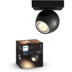 Spot led - philips - hue white ambiance buckram - 1x5. 5w - noir - intérieur - gu10 Spot led - philips - hue white ambiance buckram - 1x5. 5w - noir - intérieur - gu10