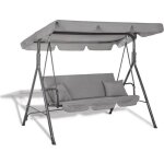 Springos® balançoire de jardin pour trois personnes avec coussins Springos® balançoire de jardin pour trois personnes avec coussins