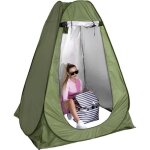 Cabine dessayage - springos - tente pop - up - 120 x 120 x 190 cm - polyester - sac de transport inclus ...