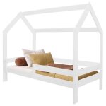 Springos® lit pour enfant en forme de maison avec sommier toit et barrière antichute 80 x 160 cm Springos® lit pour enfant en forme de maison avec sommier toit et barrière antichute 80 x 160 cm