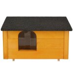 Maison en bois pour chats et chiens - springos� - 39 x 54 x 30 cm - parois isol�es - toit rabattable