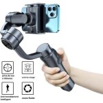 Stabilisateur smartphone - gimbal - 360 rotation - 4000 mah - compatible gopro - noir