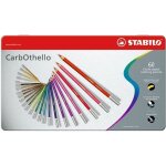 Crayons de couleur fusain pastel carbothello - stabilo - bote mtal de 60 crayons de couleur