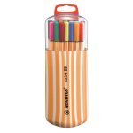 Stabilo tui zebrui de 20 stylos feutre point 88 - avec attache - couleurs assorties