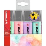 Surligneur - stabilo - boss original - pochette de 4 - couleurs pastel - rsistance  la lumire