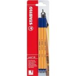 Stabilo point 8 - lot de 3 stylos - feutres - bleu