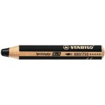 Crayon de couleur - stabilo - woody 3 en 1 - noir - lot de 5 - aquarellable