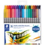 Feutre double pointe - staedtler - design journey - tui de 120 - couleur principale: noir - mixte