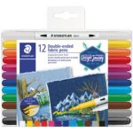 Staedtler feutre double pointe textile tui de 12 0000000 noir