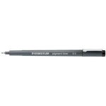 Feutre  pointe fine - staedtler - pigment liner - noir - 02 mm - pointe longue en mtal
