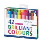 Feutres - staedtler - triplus fineliner 334 - 42 assortis - pointe superfine 03 mm - bureau