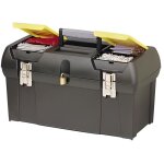Bote  outils - stanley - 16 pouces - noir et jaune - 2 organiseurs - poigne articule