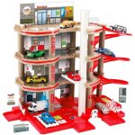 Starlux ? authentique garage petites voitures avec station - service total complte 4 niveaux ? ds 3 ...