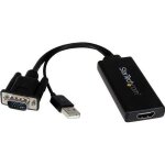 Adaptateur vga vers hdmi - startech. com - 1080p - audio - alimentation usb - noir