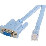 C�ble console rj45 vers s�rie db9 de 18 m pour gestion de routeur cisco - startech - m / f - bleu