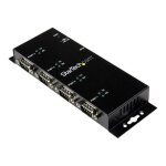 Startech. com hub adaptateur usb vers srie db9 rs232 4ports - montage sur rail din industriel et mural ...