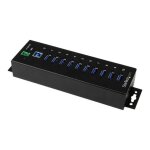 Hub usb 3. 0 - startech. com - st1030usbm - 10 ports - protection contre surtensions - m�tal