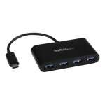 Hub usb - c - startech. com - 4 ports - aliment� par bus - usb 3. 0 - noir