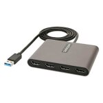 Startech. com - usb32hd4 - adaptateur usb 3. 0 vers 4x hdmi - convertisseur usb type - a vers quadruple ...