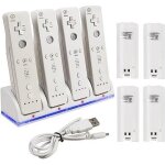 Station batteries chargeur nintendo wii wiimote manette sans tlcommande