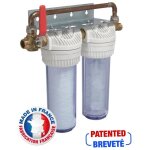 Station de filtration anti - tartre haute performance aquawater - 12 mois - blanc et transparent