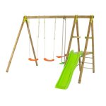 Station de jeux bois 230 m topwood tutti - 6 enfants