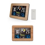 Station mto - bois - int et ext - capteur sans fil - cran lcd couleur - rveil intgr